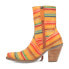 Dingo Chili Pepper Serape Southwest Cowboy Booties Womens Multi, Yellow Casual B