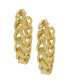 14K Gold Plated Braided "C" Hoop Earring