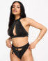 Фото #3 товара Ann Summers La Isla Bonita high waist tie bikini bottom with back diamante detailing in black