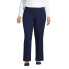 ფოტო #7 პროდუქტის Plus Size Starfish Mid Rise Straight Leg Elastic Waist Pull On Pants