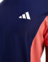 Фото #2 товара adidas Running Own The Run t-shirt in navy and orange