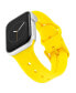 ფოტო #3 პროდუქტის Women's Yellow Smooth Silicone Band with Band Candy Hope Charms Designed for 42/44/45/Ultra/Ultra2 Apple Watch