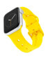 Women's Yellow Smooth Silicone Band with Band Candy Hope Charms Designed for 42/44/45/Ultra/Ultra2 Apple Watch