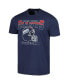 Men's Navy Distressed New York Giants Time Lock Franklin T-Shirt