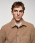 ფოტო #5 პროდუქტის Men's Pocket Detail Shearling Overshirt