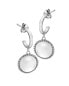 Silver earrings with diamonds and pearls Most Loved DE740