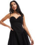 Фото #6 товара Extro & Vert Petite strappy maxi corset dress in black