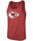 Фото #3 товара Men's Patrick Mahomes Red Kansas City Chiefs Name Number Tri-Blend Tank Top