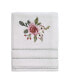 Spring Garden Peony Embroidered Cotton Hand Towel, 16" x 28"