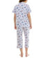 Women's 2-Pc. Printed Capri Pajamas Set