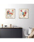 Flowered Hen & Rooster by Carol Robinson Set of Canvas Art Prints