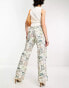 COLLUSION festival vintage straight leg jean in seahorse print