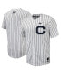 Фото #1 товара Men's White, Navy Cal Bears Pinstripe Replica Full-Button Baseball Jersey