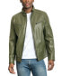 Фото #1 товара Men's Perforated Faux Leather Hipster Jacket, Created for Macy's