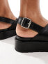 ASOS DESIGN Frosty chunky two-part sandals in black