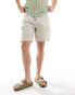 Фото #1 товара Brave Soul lightweight cotton elasticated waist cargo shorts in light stone