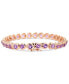 Фото #2 товара Браслет Macy's Amethyst Heart Link Bracelet