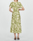 Фото #3 товара Women's Printed Cut-Out Detail Dress