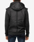 Men's Canvas Flap Pocket Full Zip Sweater Jacket with Sherpa Hood