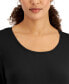 Petite 3/4-Sleeve Solid Top, Created for Macy's