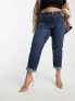 Фото #3 товара Simply Be straight leg jeans in mid blue wash