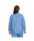 Women's Plus Size Long Sleeve Print Flannel Pajama Top