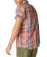 Men's Linen Plaid Short Sleeve Workwear Shirt M - фото #2