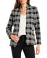 Nic+Zoe Petite Perfectly Plaid Knit Linen-Blend Blazer Women's