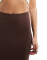 Фото #4 товара ASOS DESIGN column maxi skirt in chocolate