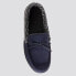 Isotoner Men's Microsuede Berber Spill Slippers - Navy Blue L