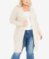 Фото #1 товара Plus Size Charmed Collarless Cardigan Sweater