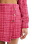 Фото #8 товара Pimkie tweed skort co-ord in pink check