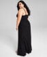 ფოტო #2 პროდუქტის Trendy Plus Size Side-Shirred Gown