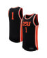 Фото #1 товара Men's #1 Black Oregon State Beavers Replica jersey Basketball Jersey