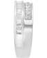 ფოტო #4 პროდუქტის EFFY® Diamond Baguette & Round Double Row Ring (1/2 ct. t.w.) in 14k White Gold