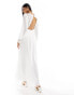 Фото #4 товара Vila Bridal lace open back maxi dress in white