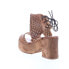 Фото #6 товара Bed Stu Mali F396006 Womens Brown Leather Platform Heels Shoes 10
