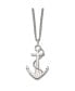 Фото #3 товара Chisel polished Anchor Pendant on a Curb Chain Necklace