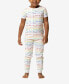 ფოტო #1 პროდუქტის Little Boys and Girls Peace and Love 2-Piece Matching Family Pajama Set