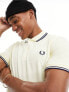 Fred Perry twin tipped polo in cream