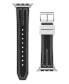 Фото #1 товара Men's Black Nylon on White Silicone band compatible with Apple 42mm, 43mm, 44mm watch