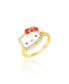 Sanrio Yellow Gold Plated Crystal Face Jewelry Ring - Size 7