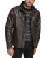 Фото #4 товара Men's Faux Leather Moto Jacket, Created for Macy's