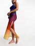 Фото #4 товара Miss Selfridge beach ombre mesh maxi dress