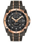 ფოტო #1 პროდუქტის Men's Precisionist Champlain Diamond-Accent Gray & Rose Gold-Tone Stainless Steel Bracelet Watch 46.5mm