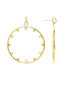 ფოტო #1 პროდუქტის Cubic Zirconia Front Facing Hoop Cluster Earrings