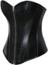 Kiwi-rata Faux Leather/Leather Look Zip Bustier Corset with G-String