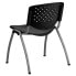 Фото #2 товара Hercules Series 880 Lb. Capacity Black Plastic Stack Chair With Titanium Frame