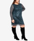 Фото #3 товара Plus Size Nouveau Nights Shift Mini Dress