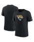 Фото #1 товара Men's Black Jacksonville Jaguars Rewind Logo Tri-Blend T-shirt